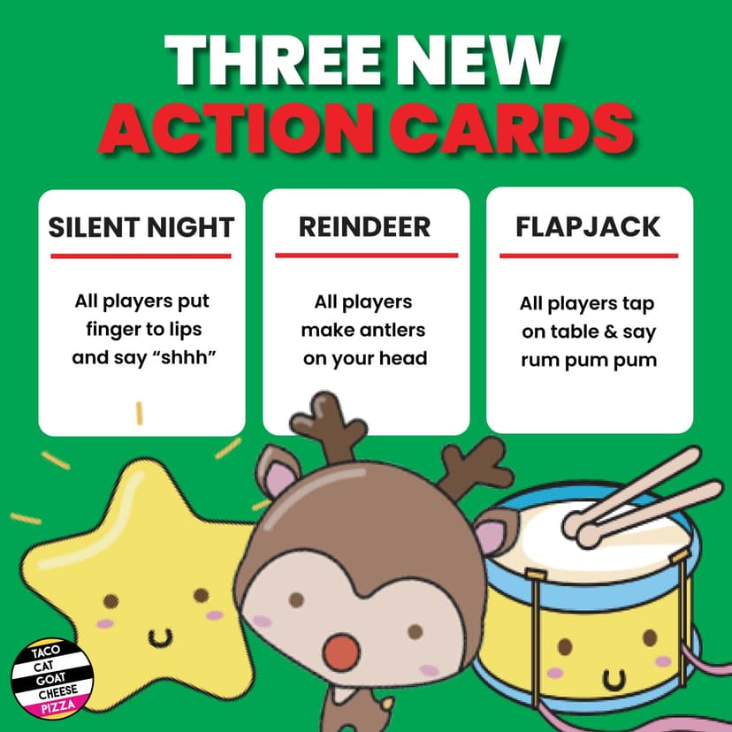 Santa Cookie Elf Candy Snowman Card Game – by Taco Cat Goat Cheese Pizza – Holiday Party Card Game – Great Stocking Stuffer – Fun for Kids, Teens, Adults and Family - 10 Min Ages 7+