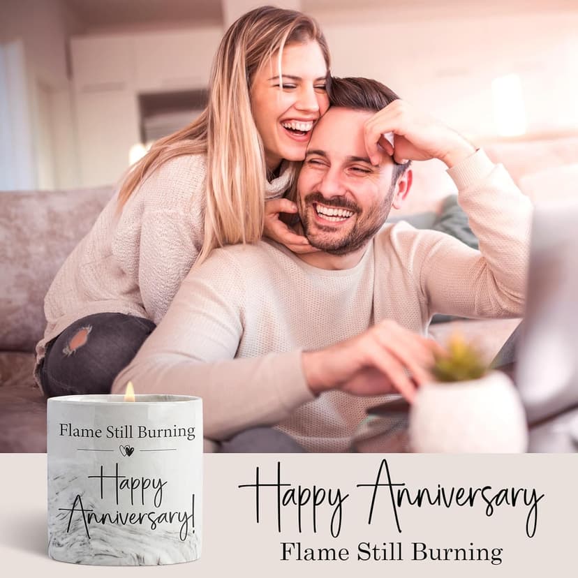 Anniversary Candle - Aniversario Gifts for Men, Women & Couples - Romantic Gifts for Him, Her - 6oz
