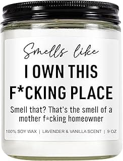 Funny Scented Candle, House Warming Gifts New Home, Housewarming Gifts for Women, Men, Couple, New Homeowner - First Apartment Essentials - Closing Presents for Home Buyers - 9 oz