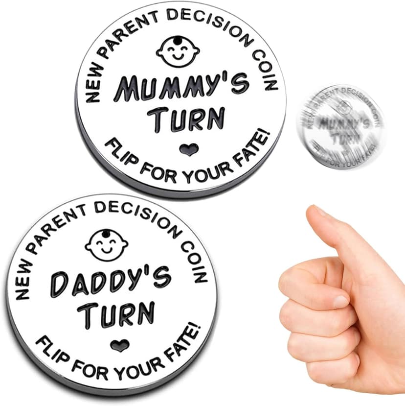 Funny Baby Gift New Parents Decision Gift,Pregnancy Gifts New Dad Mom Gifts,New Parents Gifts for Couples Halloween Thanksgiving for First Time to be Moms Dads Daddy Mummy Double Sided
