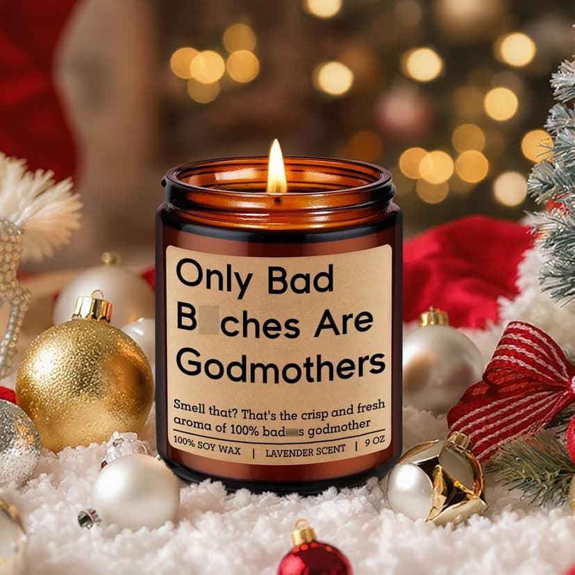 Fairy's Gift Candles, Godmother Gifts, God Mother Proposal Gifts for Women Best Friends, Godparent Day Christmas Godmother Proposal, Godmom Presents, Funny God Mom Presents for Her Bestie Sister Aunt