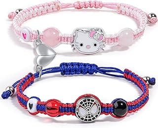 Couples/Friendship Matching Bracelets,Bat/Spider/kitty Bracelets Set, Valentine's Day Birthday Jewelry Gifts for Gf and Bf Soulmate, Matching Gifts for Husband&Wife Son&Daughters BFF