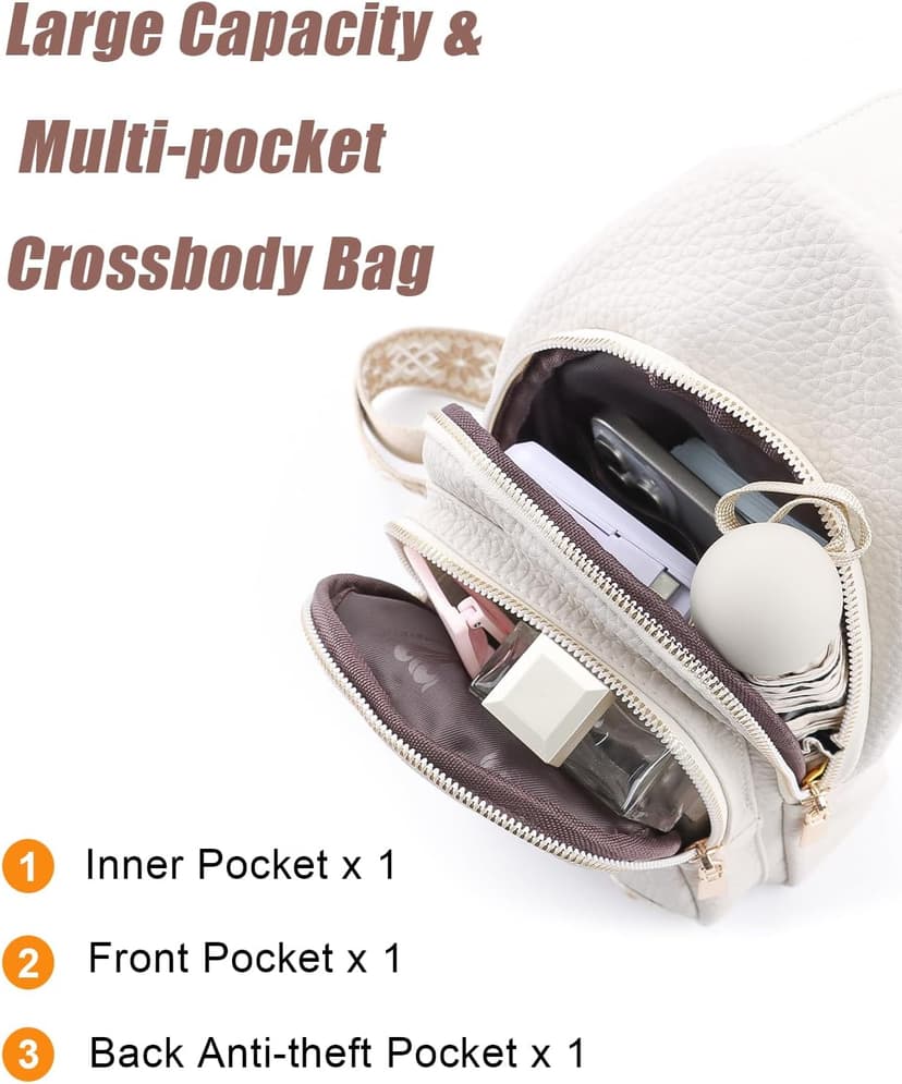 Christmas Gifts for Mom Wife Crossbody Bags Gifts for Women Birthday Gifts for Her Small Crossbody Sling Bag Fanny Pack Chest Travel Anti Theft Purse Unique Secret Santa Mothers Day Gift Ideas