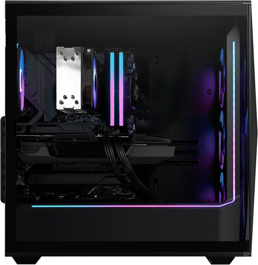 iBUYPOWER Slate MESH Gaming PC Desktop Computer Intel Core i7 14700F CPU, NVIDIA GeForce RTX 5070 12GB GPU, 32GB DDR5 RGB 5200MHz RAM, 1TB NVMe SSD, Windows 11 Home, Keyboard and Mouse - SMI7N5701