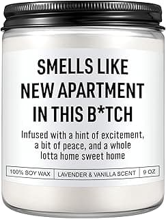Funny Housewarming Candle, New Apartment Gifts, House Warming Gifts New Home for Men, Women, Couple, Family - First Apartment Essentials, 1st Apt. Must Haves - Closing Presents for Home Buyers