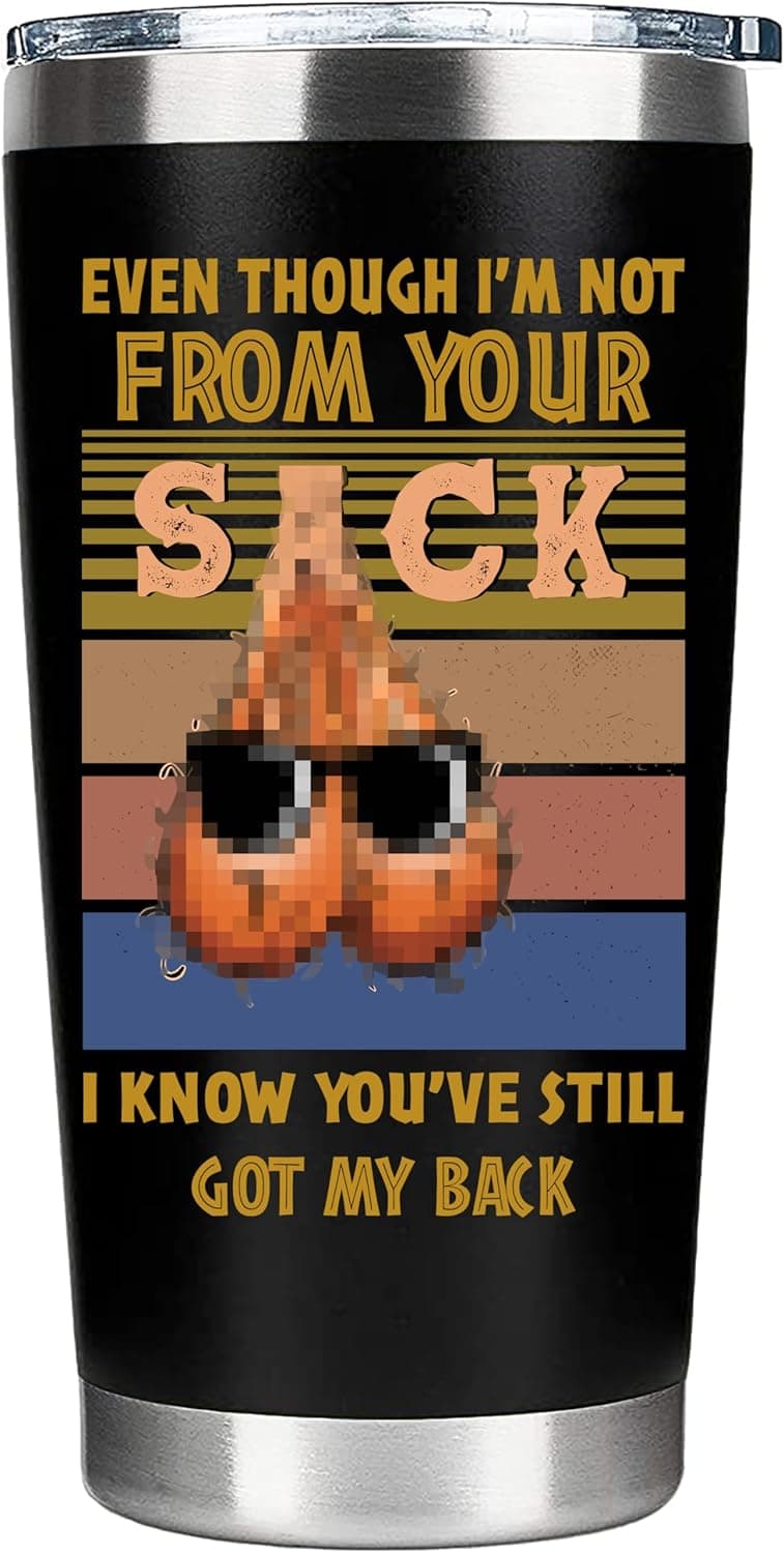 Bonus Dad Gifts - Funny Step Dad Gifts From Daughter, Son, Kids for Christmas Father's Day, Birthday - Best Bonus Dads Travel Coffee Mug 20 oz Tumbler