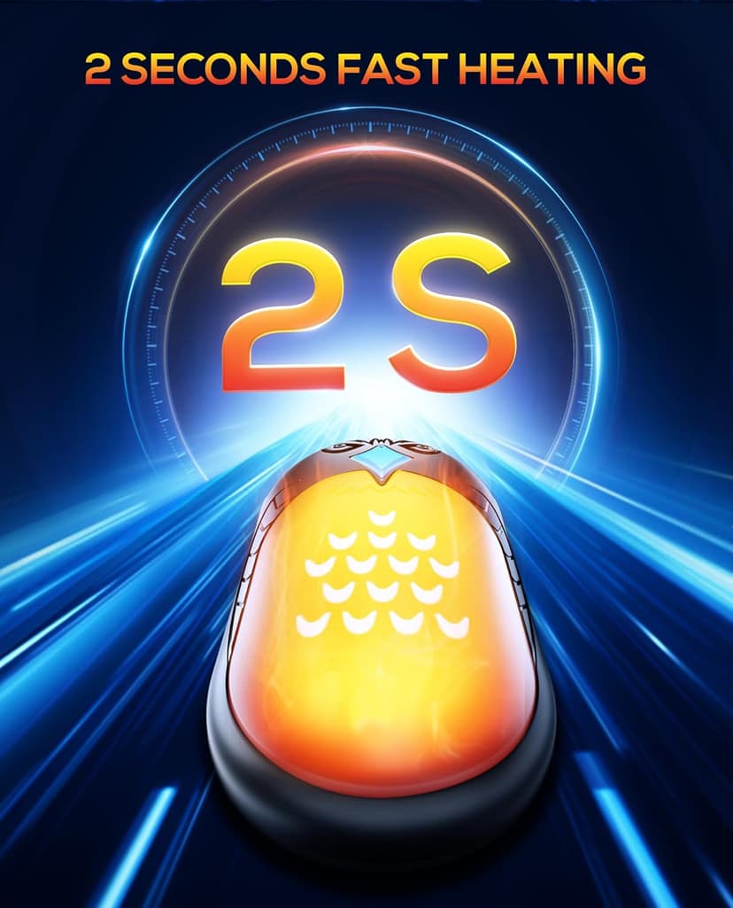 GUKAUT Hand Warmers Rechargeable, 2 Pack 6000mAh Electric Portable Heater, 20 Hrs Long Heating Hot Pockets Hand Warmer, Hunting Gear, Gifts for Women, Men, Raynauds, Camping, Golf, Outdoors