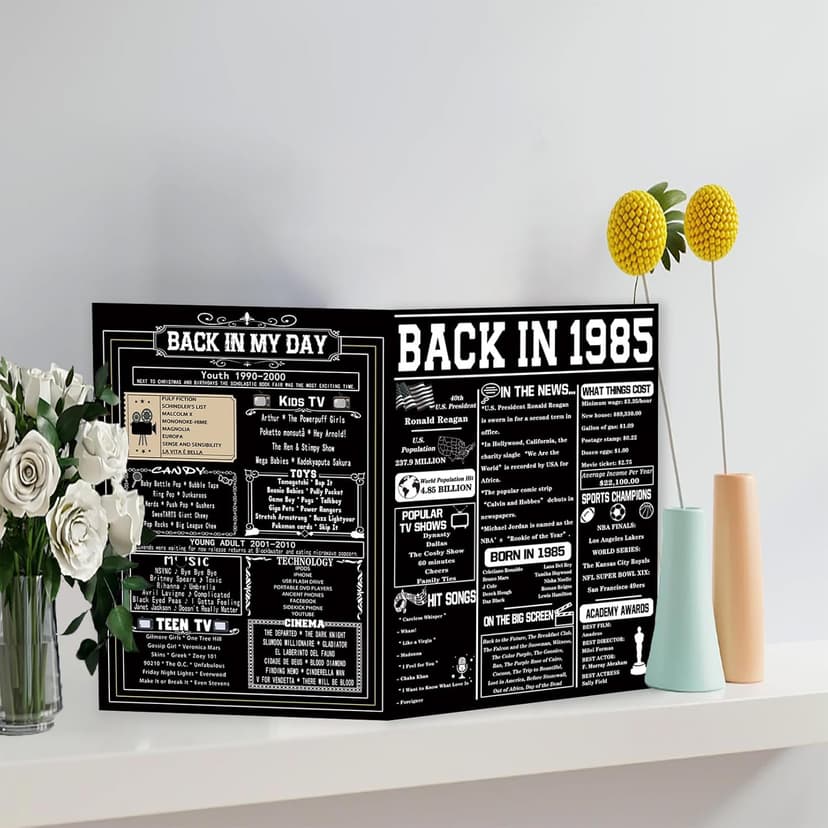 Asmallgf Jumbo 40th Birthday Gift Card with Envelope, Funny Turning 40 Bday Decorations for Mom Dad, Unique Forty Years Old Birthday Gift Idea for Women Men