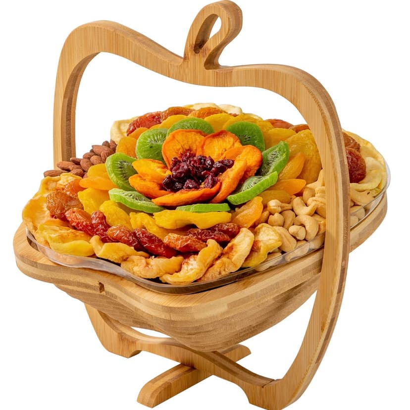Dried Fruit and Nut Gift Basket, Healthy Assorted Natural Snack Gift Tray, Extra Large Variety Food Tray Party Platter- Easter, Holiday, Birthday, Sympathy, Office, Men, Woman, Him, Her Husband, Wife, Families, Bonnie and Pop