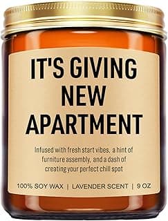 Funny Housewarming Candle, New Apartment Gifts, First Apartment, 1st Apt. Must Haves - Cute House Warming Gifts New Home for Men, Women, Couples - Closing Presents for Home Buyers - 9 oz
