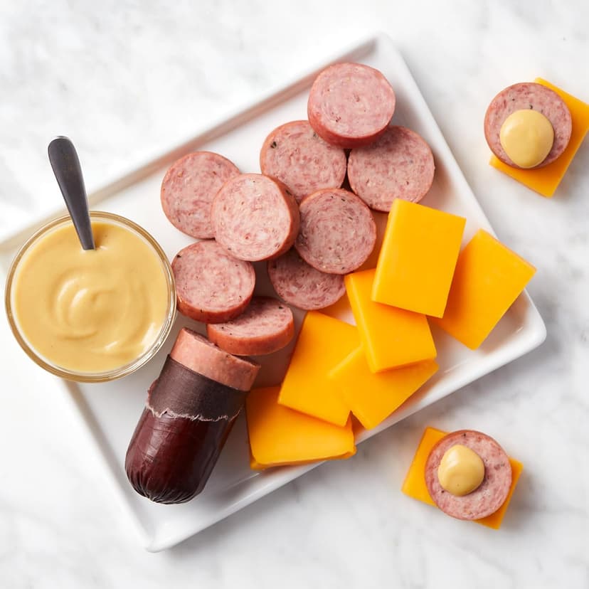 Hickory Farms Meat and Cheese Stocking Stuffer - Gift Basket - 4 Pack| Gourmet Charcuterie Food Christmas Gift | Perfect for the Holiday