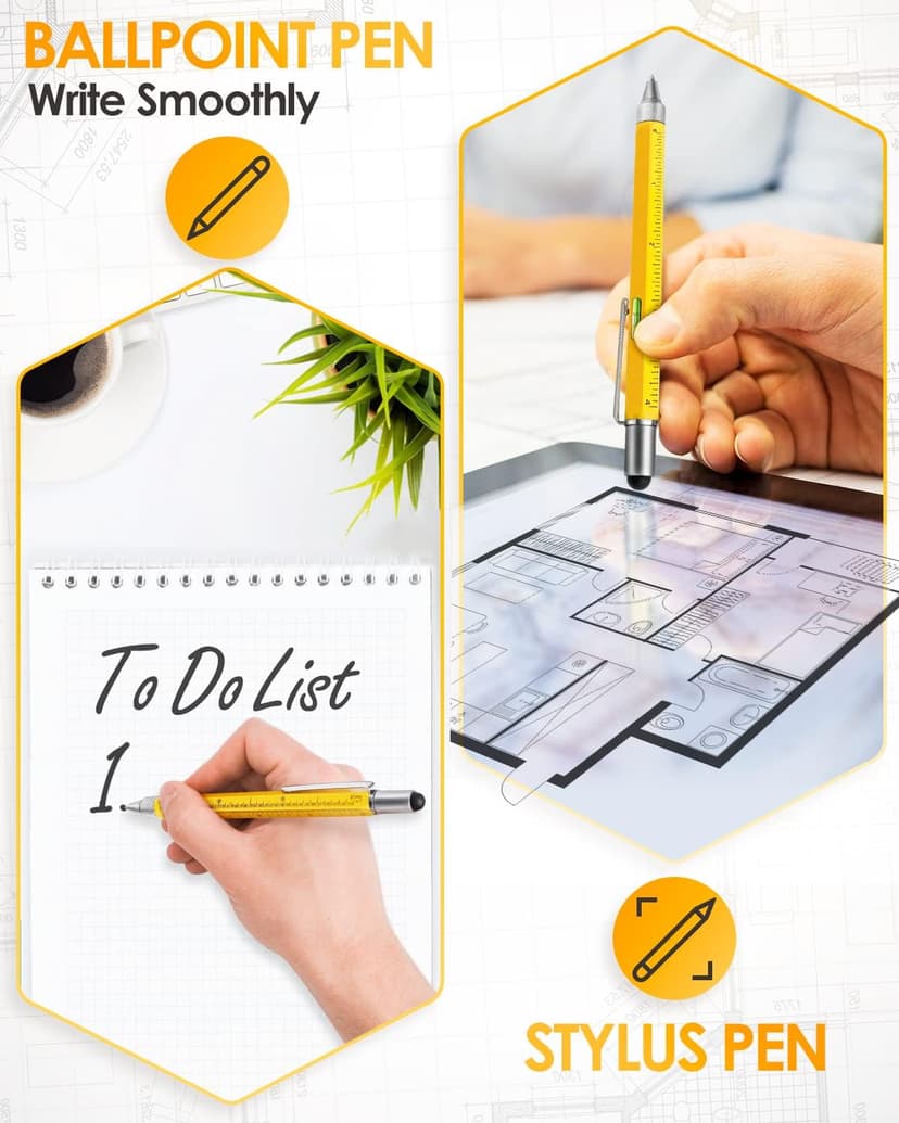 Stocking Stuffers for Men, Gifts for Him, Multitool Pen Christmas Birthday Present, Ideas for Guys Husband Who Have Everything, Tools Cool Gadgets Birthday, White Elephant for Adults Women Dad Grandpa