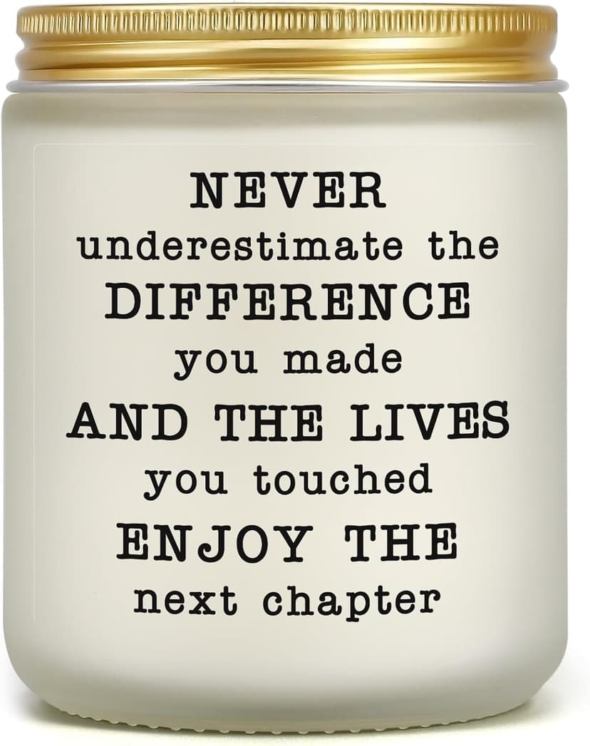 Goodbye Gifts for Coworkers, Retirement Gifts for Women, Going Away Farewell Moving Away Gift for Friends Teachers, Inspirational Gift, Lavender Candle