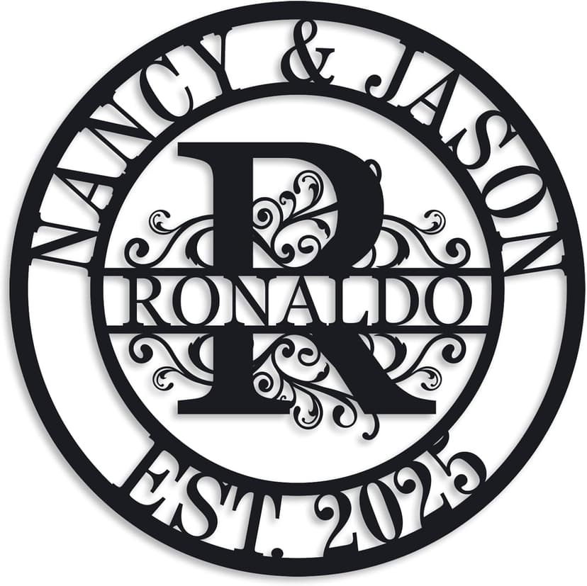 Wedding Gifts for Couples 2025, Personalized Metal Name Signs, Custom Name Signs, Custom Family Name Sign, Last Name Sign, Monogram Letters Wall Decor, House Warming Gifts New Home