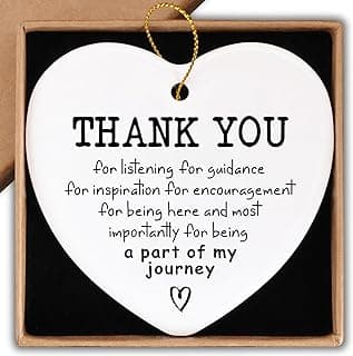 Thank You Gift for Women Friend Ornament Keepsake Sign Heart Plaque Thank You Being a Part of My Journey Appreciation Gifts for Women Men Coworker Boss Friend