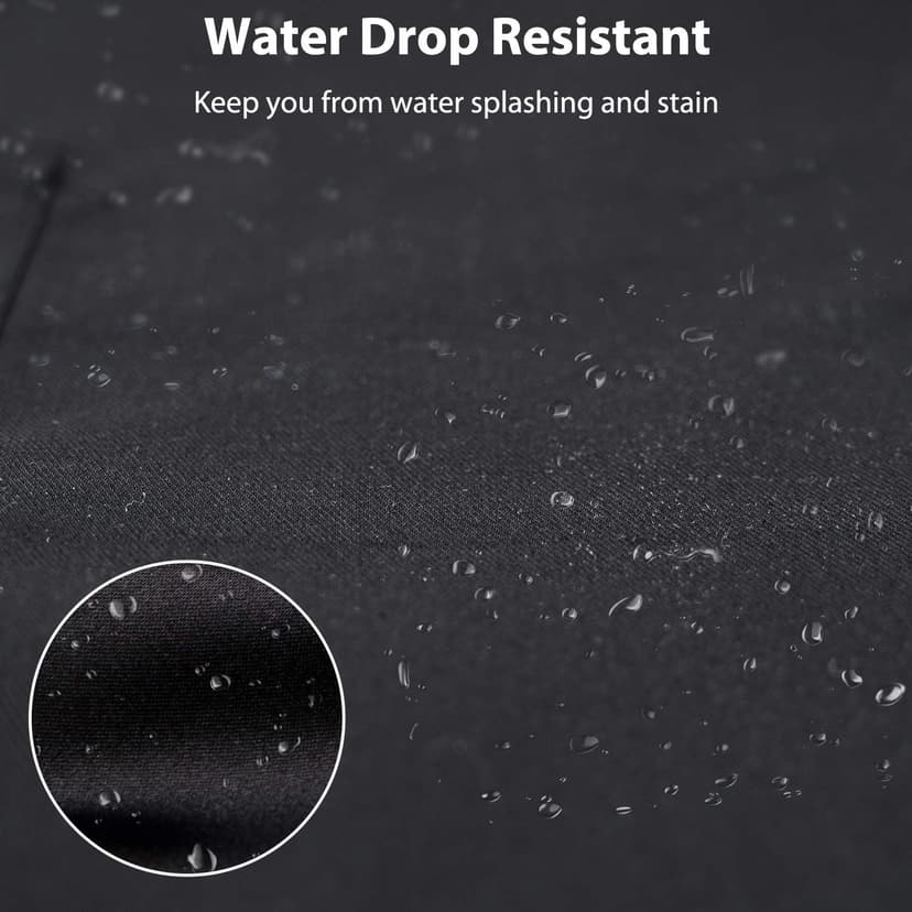 YIKA® Apron Couples, Christmas Gifts for Couples: Waterproof Aprons for Women Men, with Adjustable Neck Strap with Extra Long Ties, 2 Pockets (Black)