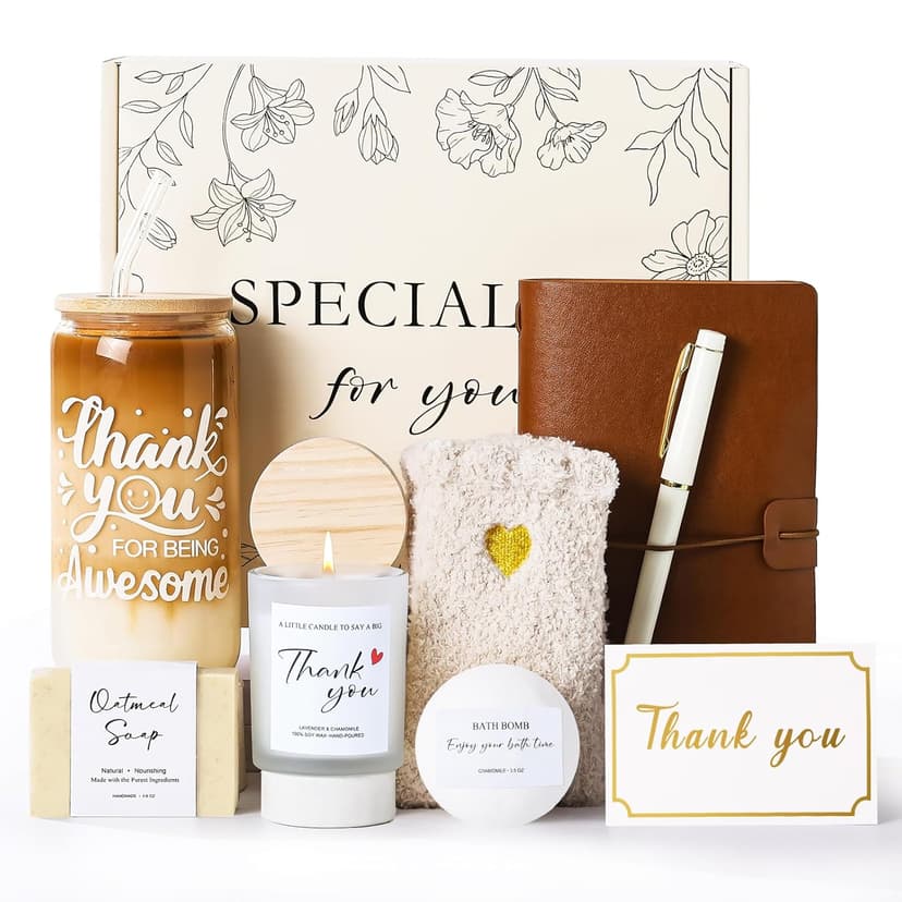 Thank You Gifts for Women, Employee Appreciation Gifts, Thank You Gift Basket Appreciation Gift for Women, Coworkers, Teacher, Nurse, Friends, Mom, Her, Boss