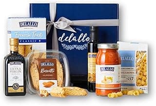 DeLallo Deluxe Italian Gift Basket, Includes Full-Size Pasta, Imported Olive Oil, Biscotti, Aged Balsamic, FocacciaToasts, Gourmet Gift Baskets for Adults, Perfect Holiday Food Gift Basket for Christmas