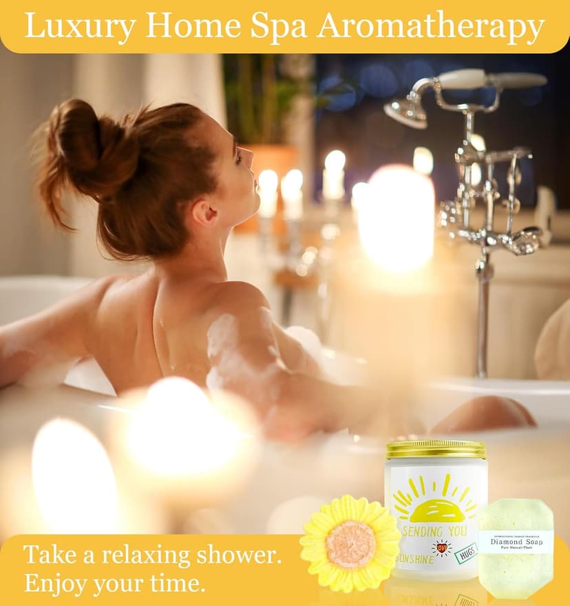 Sunflower Gifts for Women,Birthday Gift for Women,Sending Sunshine Gift,Thank You Gifts,Care Package,Thinking of You for Mom Grandma Sister Best Friend,Graduation for Her