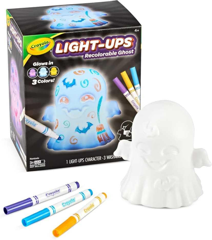 Crayola Light-Ups - Ghost, Reusable Coloring Toy & Craft Kit, Light Up Ghost, Cute Halloween Decor & Night Light for Kids, Halloween Toy, Ages 4+