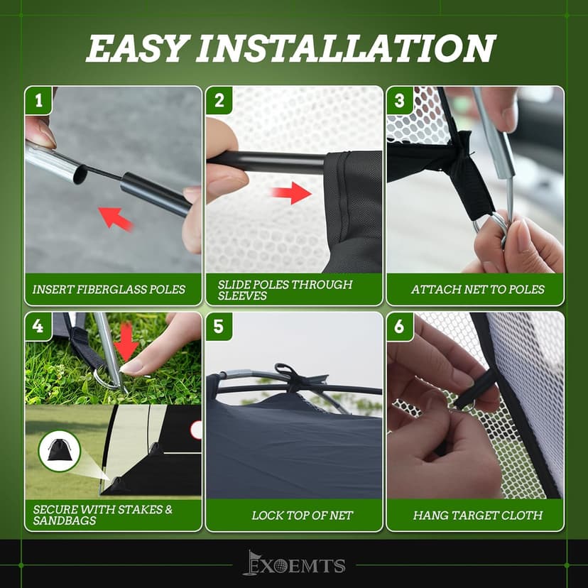 Golf Net 10x7FT with Tri-Turf Mat, Ball, Target & Bag, All-in-One Golf Practice Hitting Net for Backyard Driving, Chipping & Swing, Indoor Outdoor Training Aid, Gift for Men Dad Him Golfer