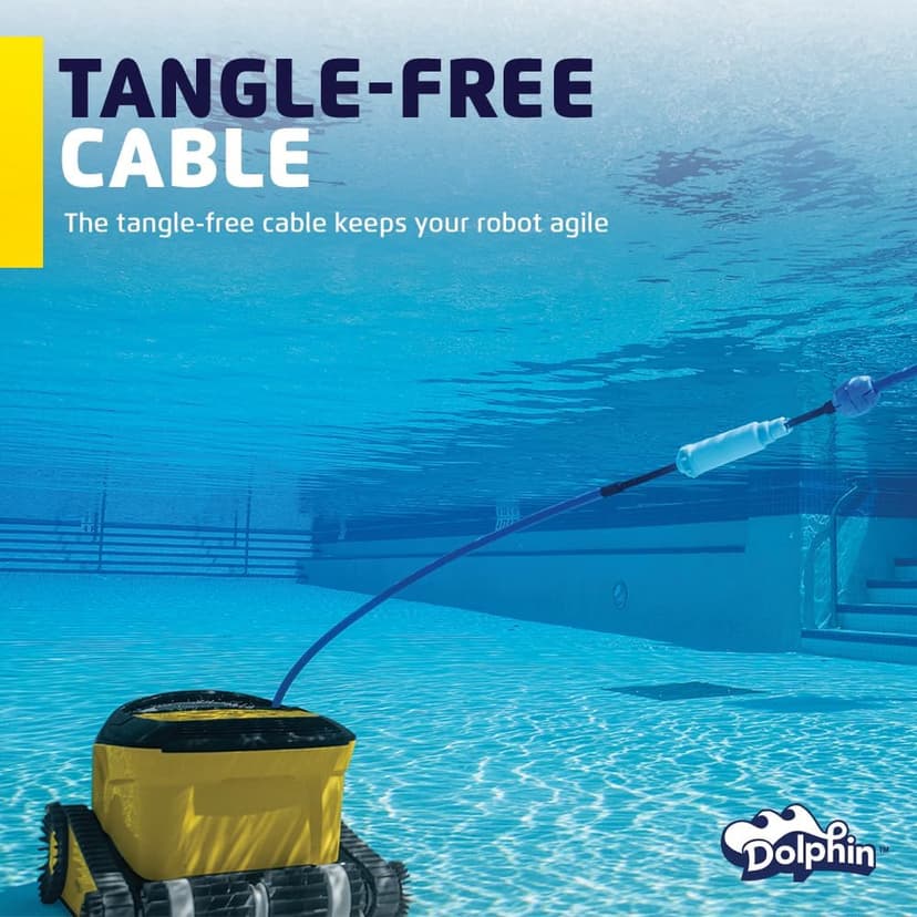 Dolphin Wave 90i Wi-Fi Automatic Robotic Pool Vacuum Cleaner Includes Caddy, Wall Climbing Scrubber Brush, Top Load Filters, Ideal for Commercial Pools up to 78 FT in Length
