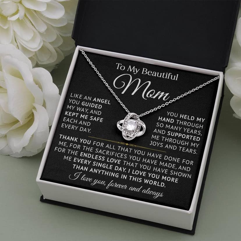 To My Mom Necklace Gifts Meaningful Gift to Mom from Son Without You There Is No Me – I Love You Necklace, Sentimental Mother's Day Gift for Mom from Son, Unique Moms Birthday Gift Ideas
