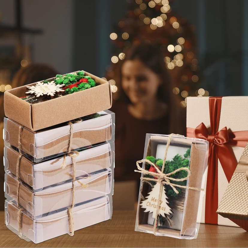 20 Pack Christmas Handmade Soap Favor with Wooden Christmas Tag, 4 Scents, Soap Gift for Wedding Favors, Party Decorations, Thanksgiving Gifts, Bridal Shower