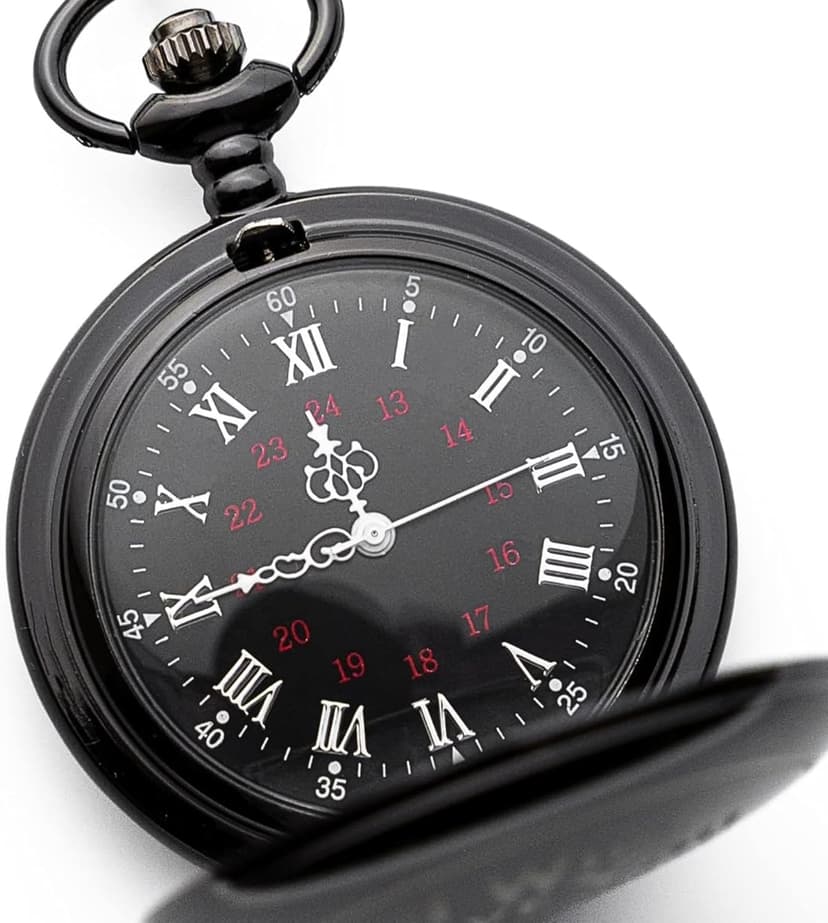 Anniversary Pocket Watch for Husband - Engraved Silver Stainless Steel - Meaningful Keepsake - Boxed and Ready to Give