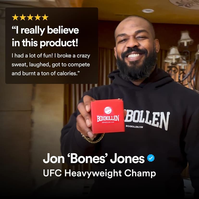 Boxbollen® Boxing Reflex Ball - Celebrity-Endorsed Home Workout Game - App-Connected Punch Counter - Hand Eye Coordination Training Ball - Christmas Gift for Boxers, All Ages - Stocking Stuffer