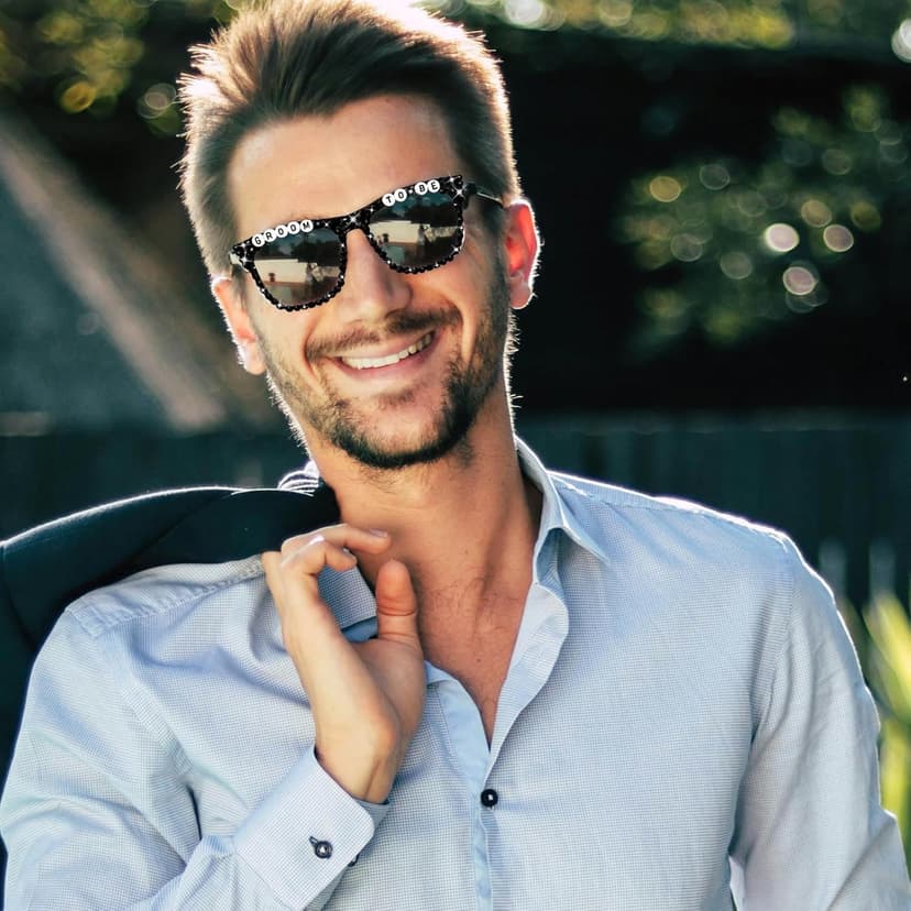 Bachelor Party Groom Sunglasses for Man, Wedding Groom To Be Glasses for Bachelor Party Beach Wedding Groom To Be Party Gift