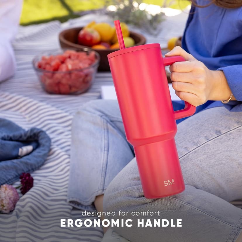 Simple Modern Disney 40 oz Tumbler with Handle and Straw Lid | Insulated Reusable Stainless Steel Water Bottle Travel Mug | Gifts for Women Men Him Her | Trek Collection | 40oz | Iconic Mickey