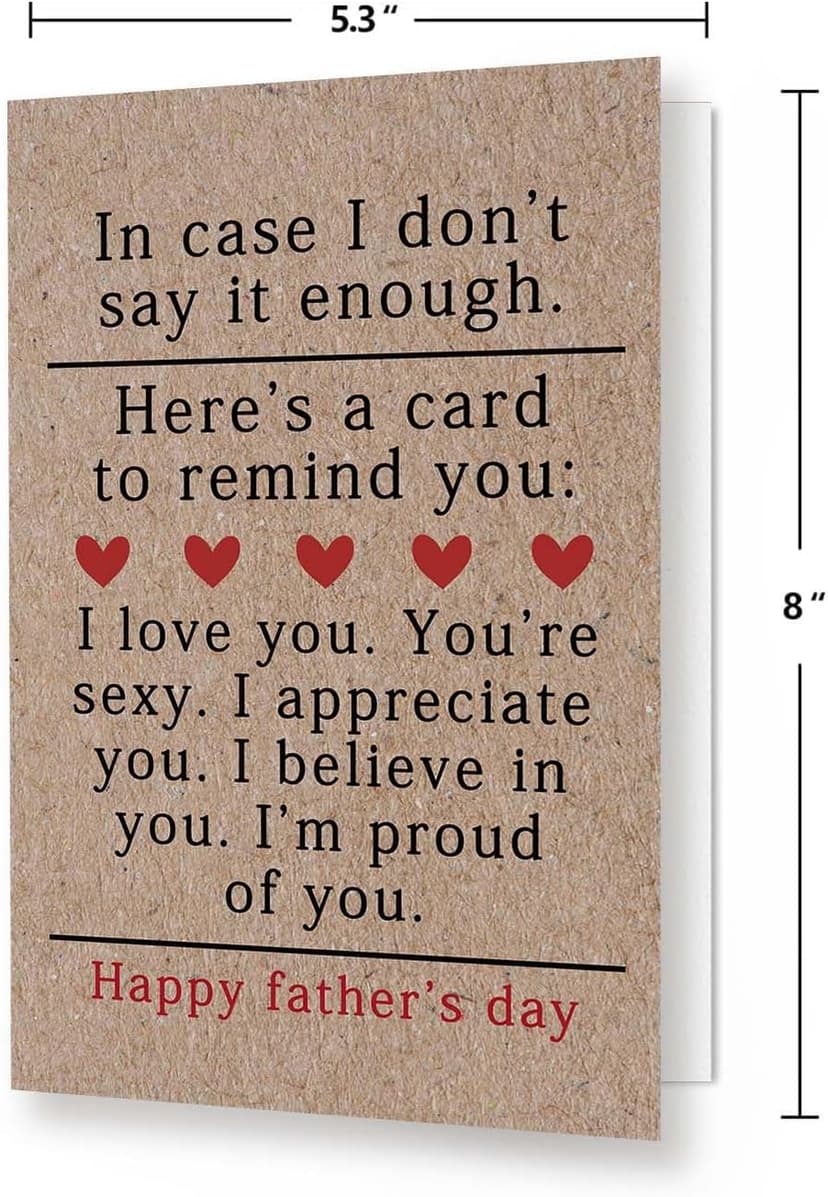 Sweet Fathers Day Cards Gifts for Boyfriend Husband, Happy Father's Day Gift from Wife Girlfriend, Wonderful Father's Day Card to My Favorite Father, Love Card