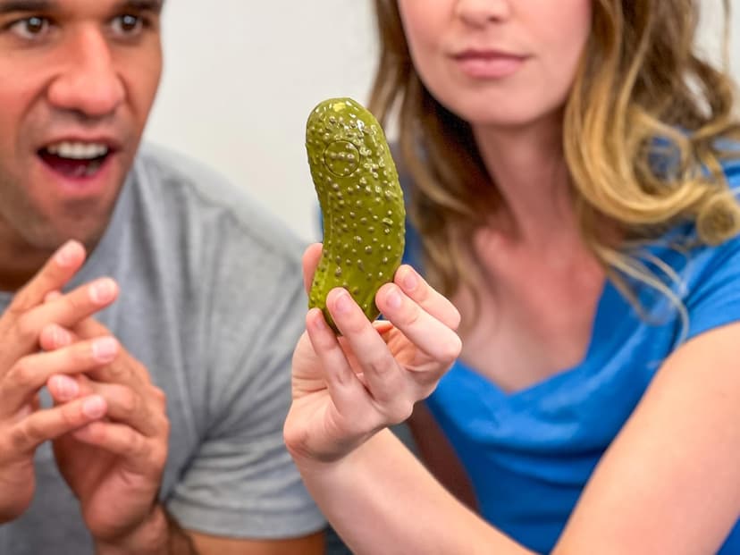 Mystic Pickle - Magic Fortune Teller with +100 Witty Responses - Unveiling The Briny Secrets of The Universe - Endless Entertainment with Friends, Family, Classroom Students - Best Novelty Gag Gift!