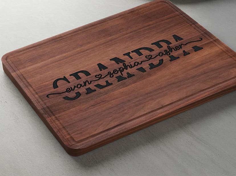 Personalized Dad Cutting Board, Custom Dad Gifts with Kids Names, Grill Father Boards, Cooking BBQ Grilling Gift For Men, Dad, Grandpa, Mens Gifts for Fathers Day, Christmas