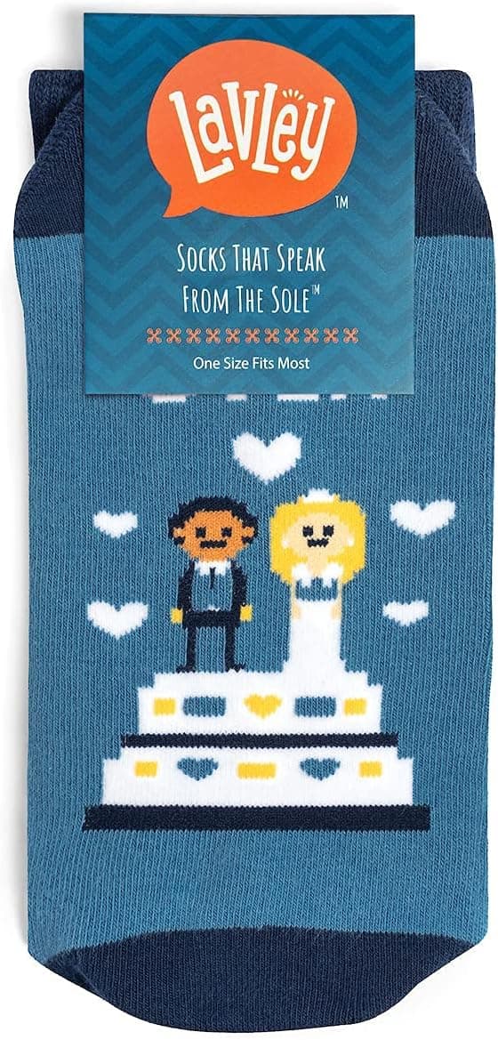 Lavley Funny Wedding Socks For Men and Women - Gifts For Groom, Groomsmen, Bride, Bridesmaids and Wedding Party