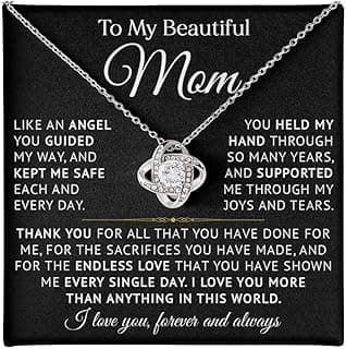 To My Mom Necklace Gifts Meaningful Gift to Mom from Son Without You There Is No Me – I Love You Necklace, Sentimental Mother's Day Gift for Mom from Son, Unique Moms Birthday Gift Ideas