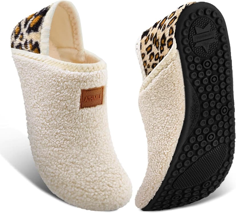ATHMILE House Slippers for Women Men Indoor Barefoot Slippers Socks Furry Slip on House Shoes Cozy Comfy for Home Bedroom Travel Yoga