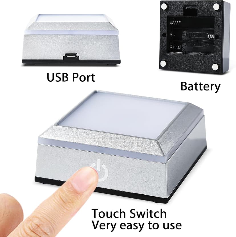 hochance 3D Rose Crystal Night Lamp with Adjustable LED Multicolor Lights for Girlfriend, Wife - Valentine's Day, Anniversary,Birthday Presents, Christmas Gifts for Her