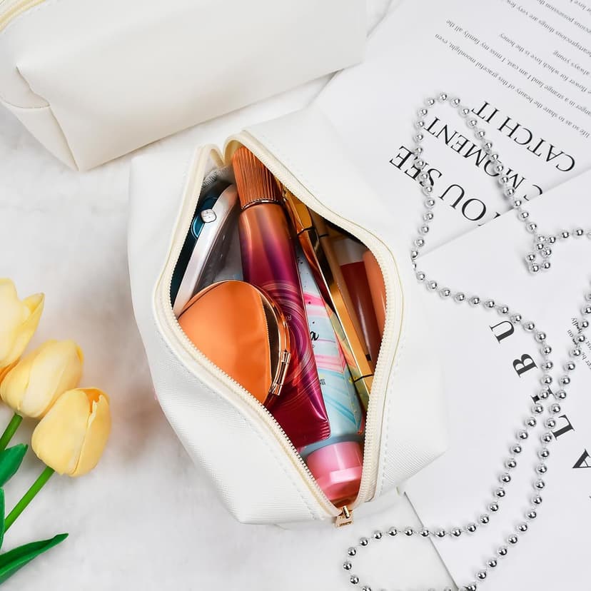 Personalized Initial Makeup Bag - Trendy Stuff for Teen Girls & Friends - Cute Graduation Gifts for Teenage Women & Bridesmaids (M)