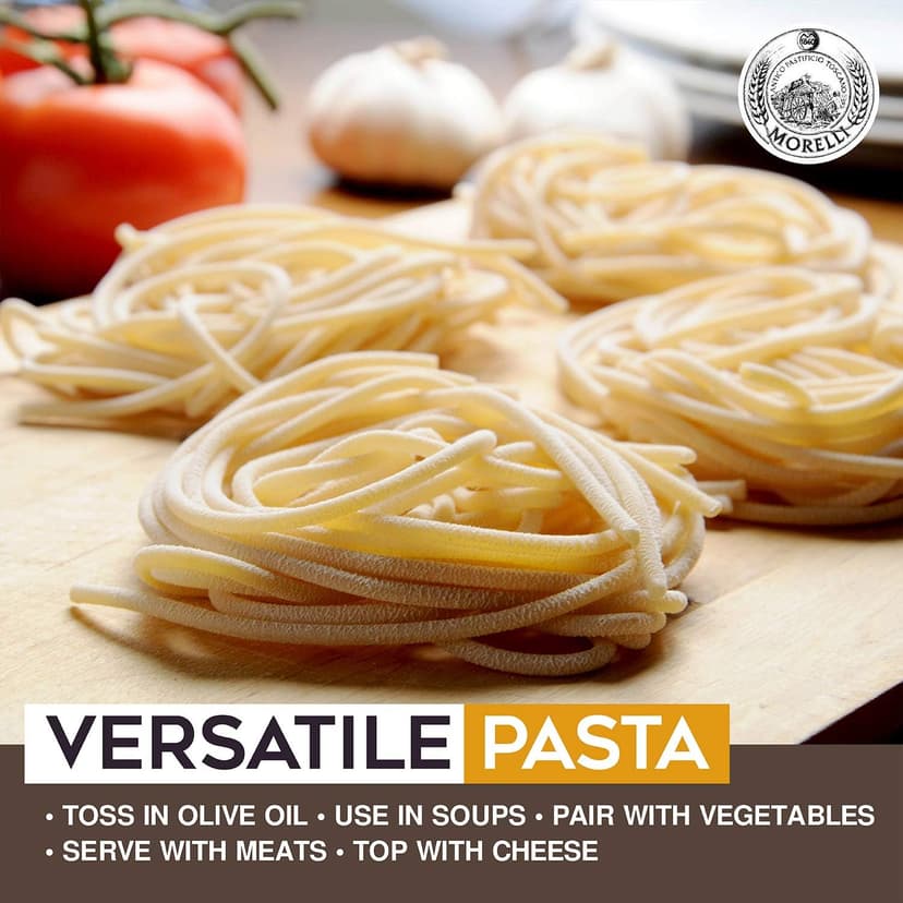 Morelli Busiate, Pici, and Bucatini Organic Pasta Variety Pack - Imported Italian Pasta Sampler - Specialty Assortment Includes Three-17.6 oz Packages of Gourmet Pasta from Italy