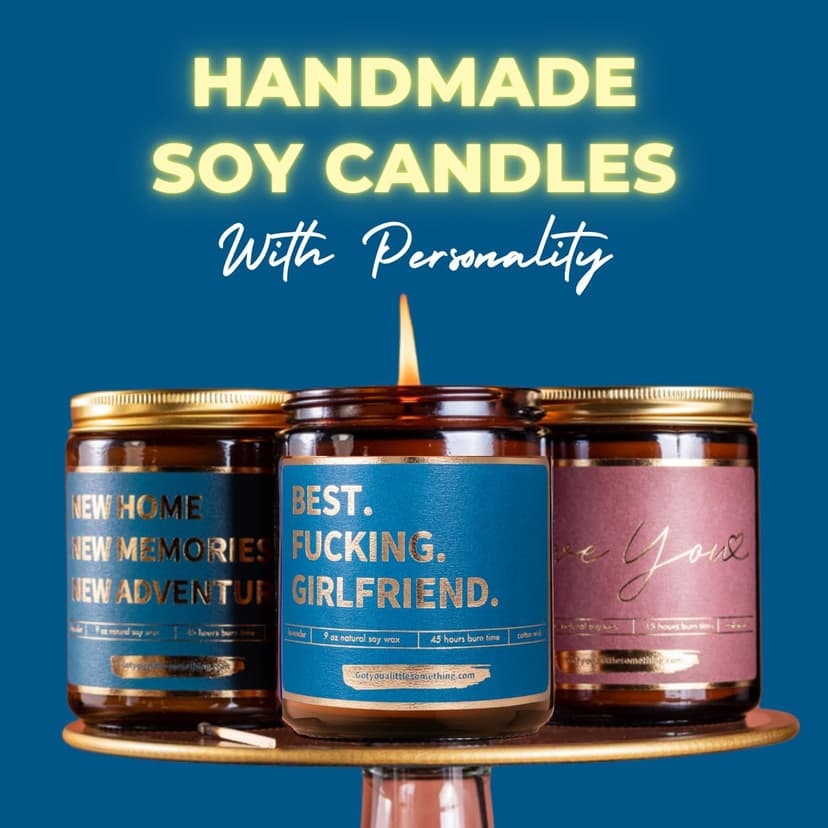 Gift for Girlfriend - Funny Birthday Candle for Girlfriend Romantic Present from Boyfriend - Unique Anniversary Candles Valentines Present Stocking Stuffer Christmas Gifts for GF Her Women