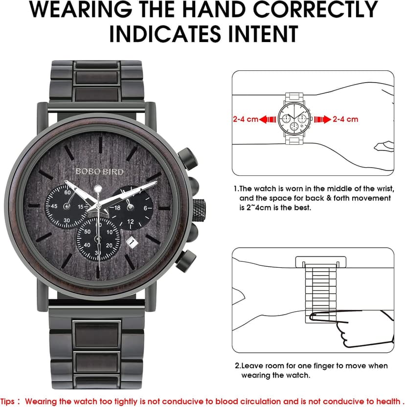 2win Engraved Wooden Watch for Boyfriend My Man Fiancé Husband Customized Personalized Wood Watches for Men Birthday Anniversary Personalized Watch