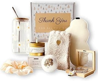 Thank You Gift Baskets For Women, Teacher Appreciation Gifts, Employee Appreciation Gifts For Coworkers Nurses Friends Care Package For Women With Thank You Cards