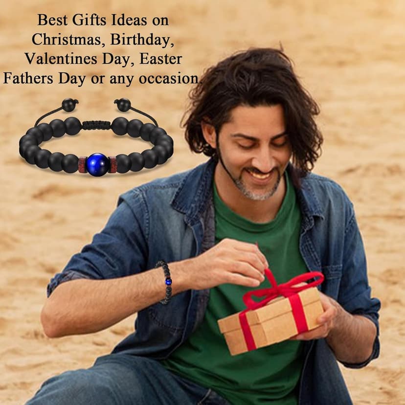 Bracelets Gifs for Friend Brother Husband Dad Brother in Law Son in Law Uncle Son Grandson Nephew, Birthday Christmas Valentines Fathers Stocking Stuffers Gifts for Men Boys Him with Sentimental Card