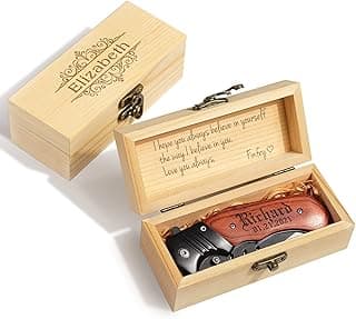 Fodiyaer Personalized Engraved Pocket Knife With Gift Box - Custom Knifes For Husband, Boyfriend, Dad, Son, Brother, Uncle, Grandpa As Birthday, Anniversary, Father's Day, Christmas Gifts