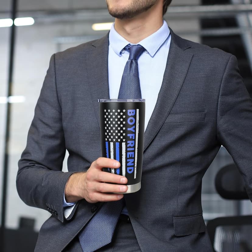 Gifts for Boyfriend Birthday - Cool Valentines Anniversary Day Gifts for Him Boyfriend from Girlfriend - Gift To My Boyfriend's Christmas 20oz Insulated Tumbler