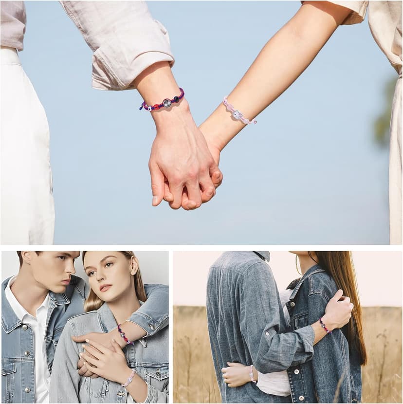 Couples/Friendship Matching Bracelets,Bat/Spider/kitty Bracelets Set, Valentine's Day Birthday Jewelry Gifts for Gf and Bf Soulmate, Matching Gifts for Husband&Wife Son&Daughters BFF