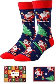 Zmart Christmas Gifts Stocking Socks for Women Men, Secret Santa Gifts Elf Stocking Xmas Gifts for Teens