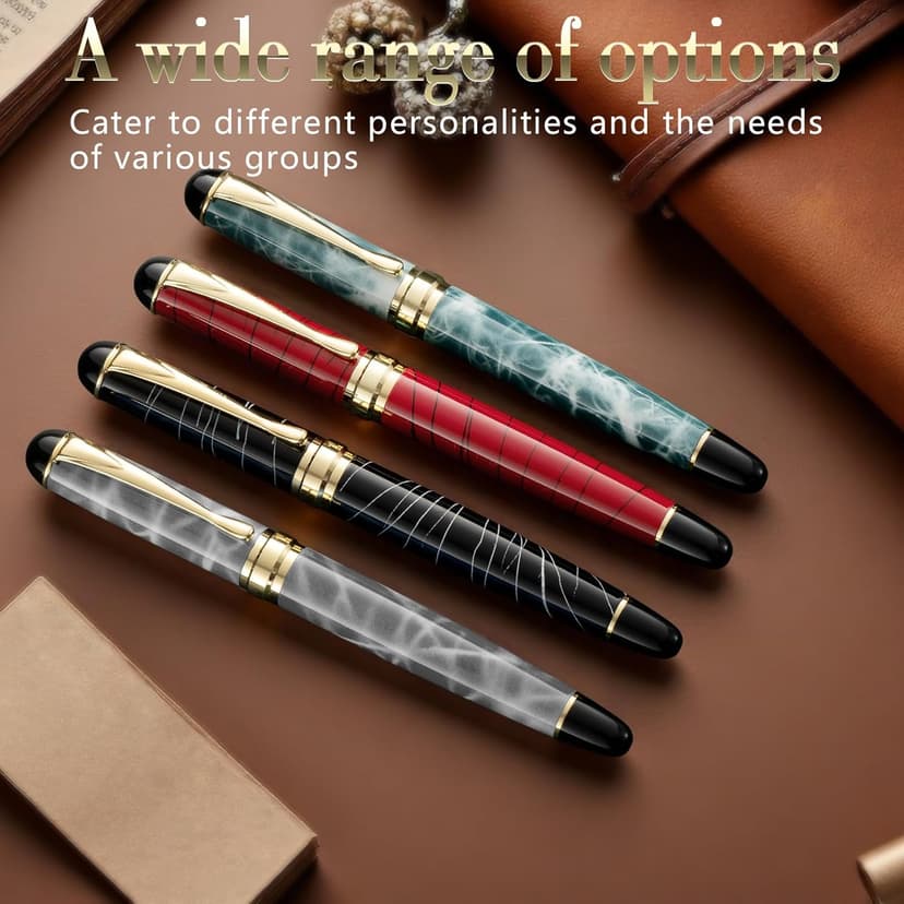 Luxury Ballpoint Pens Black Ink 0.5mm Medium Point Work Pen Smooth Writing,Elegant Fancy Nice Gift Pen Set for Signature Executive Business Office Supplies - Gift Boxed with Extra Refills